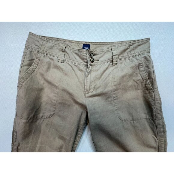 Gap Womens Chino Pants Size 12 Tan Relaxed Fit Style Pockets Casual - Picture 4 of 14